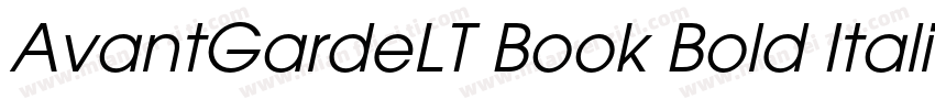 AvantGardeLT Book Bold Italic字体转换